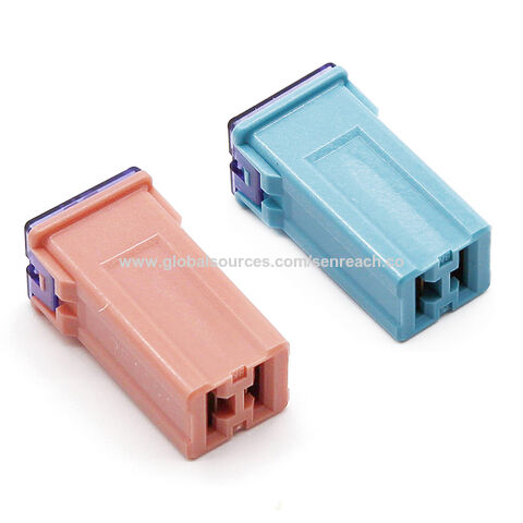 6-Piece 30A 32V Slow Blow Car Fuse Kit - Mini Slotted Cartridge Fuses For Circuit Protection In Cars, Trucks & SUVs (Pink, 30 Amp)