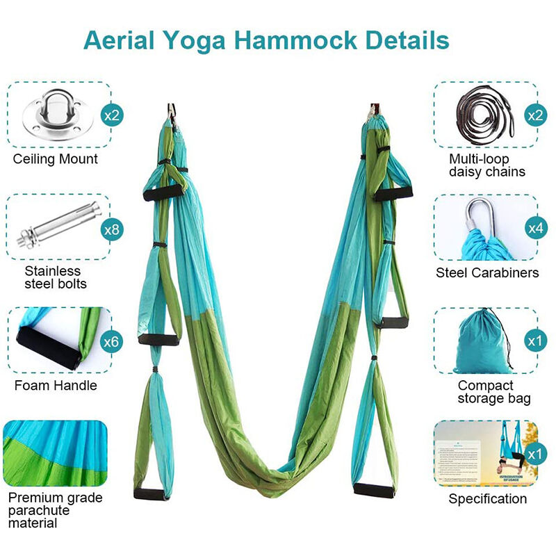Swing Sling Sling Hangock, Nylon Aerial Yoga Swing Chair Body Fitness