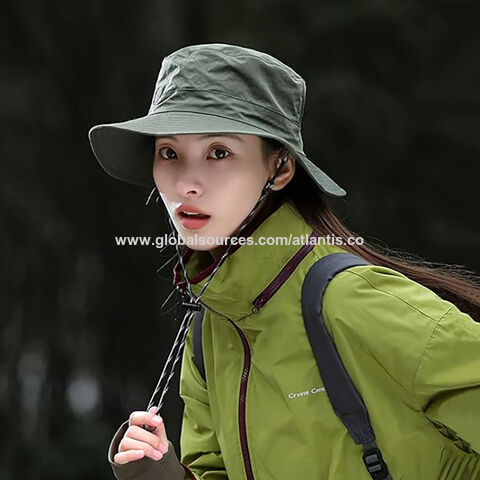 Surf Bucket Hat with Chin Straps Neck Flap Cover for Surfing Women Men