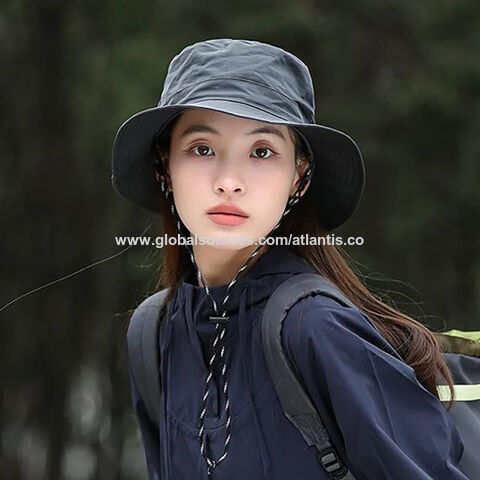 Buy China Wholesale Unique Design Cotton Fishing Cap Bucket Hat String  Black Waterproof Fashionable Bucket Hat With Drawstring & Bucket Hat $1.4