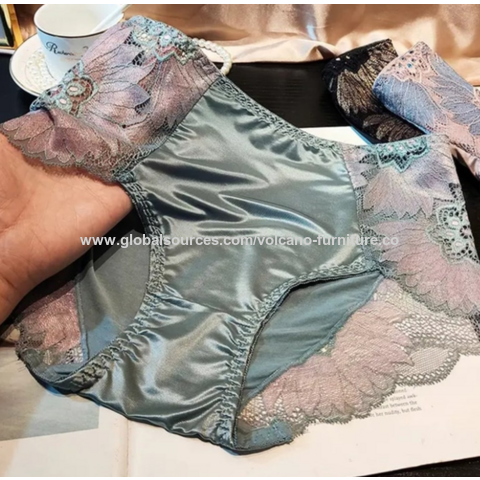 Wholesale Lace Sexy Ladies Thong Romantic Quick Dry Cotton Crotch
