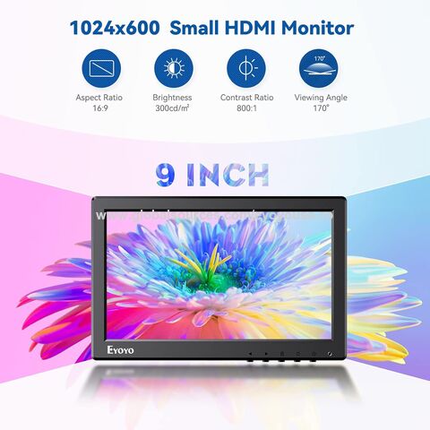 Eyoyo 5 Inch Mini HDMI Monitor 800x480 Car Rear View TFT LCD Screen Display  With BNC/VGA/AV/HDMI Output Built-in Speaker