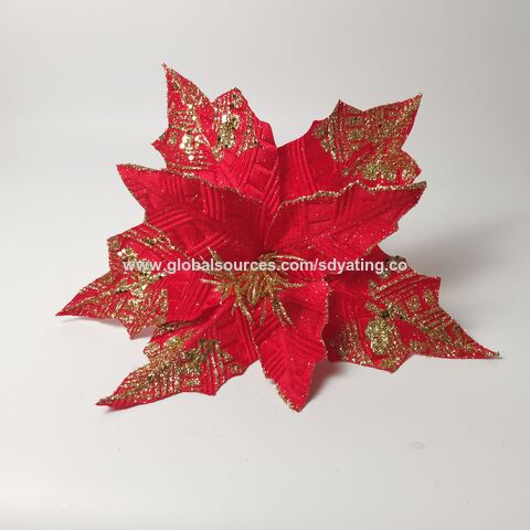 Buy Wholesale China Wholesale Christmas Tree Decor Flowers Ornament  Christmas Poinsettia Floral & Christmas at USD 0.5