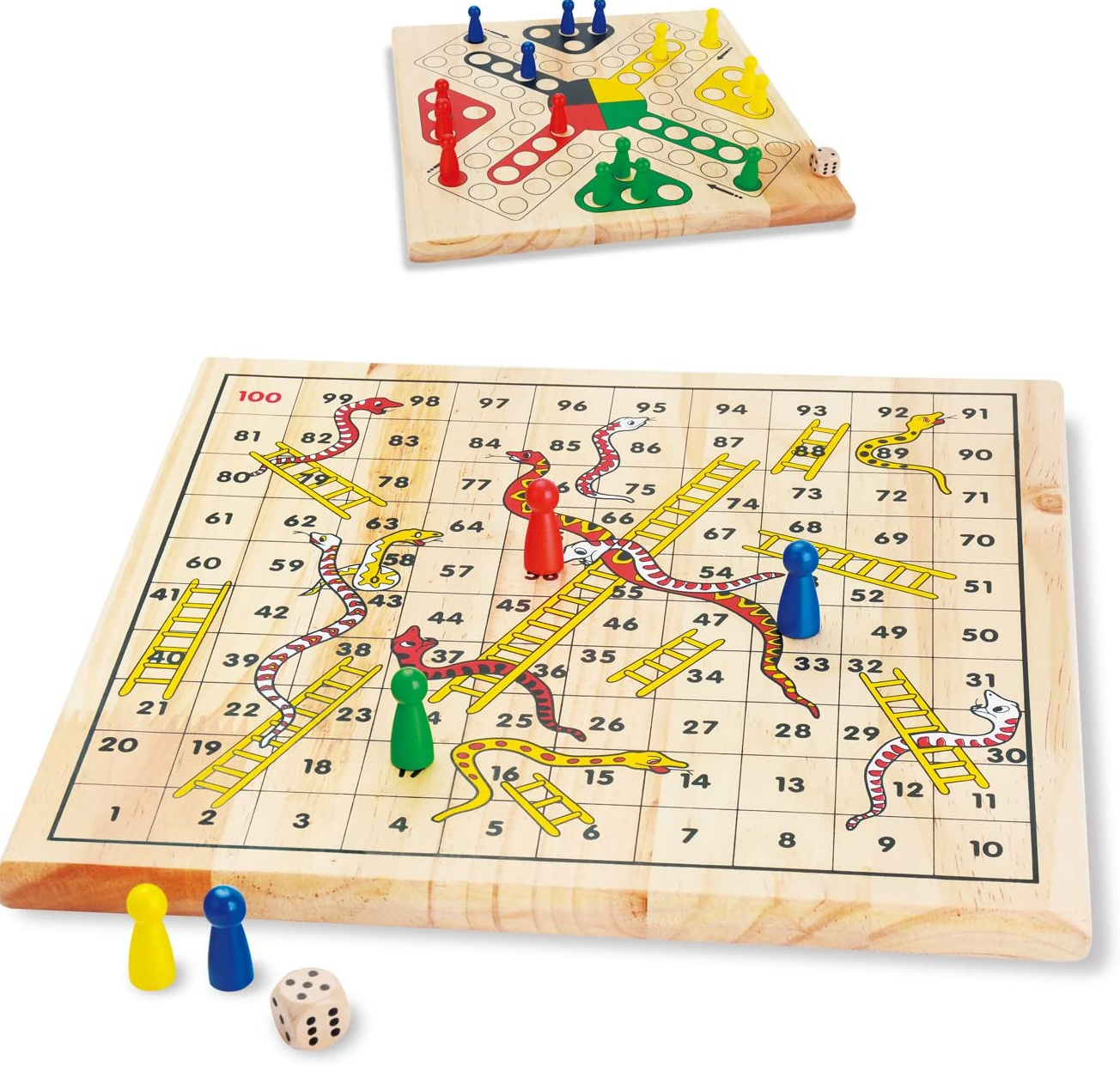Buy Wholesale India Ludo Snakes And Ladders Wooden Board Game Pack Of