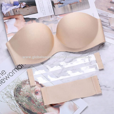 Strapless Bra Customized Sticky Seamless Bra Push-up Nipple Cover