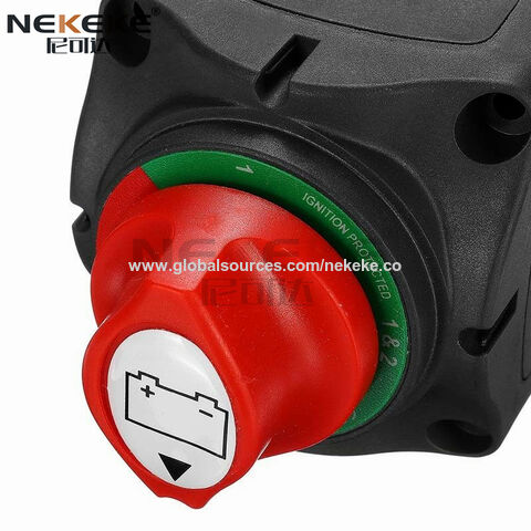 Battery Disconnect Switch, Car Battery Isolator Switch, Main Power Switch,  12 V 24 V Main Switch, 2-Pin On/Off Switch, Battery Switch for Vehicle,  Boat, Car : : Automotive