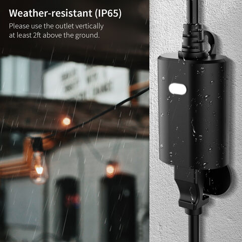Wf96sh WiFi Mini Outdoor Smart Plug Work with Google Assistant