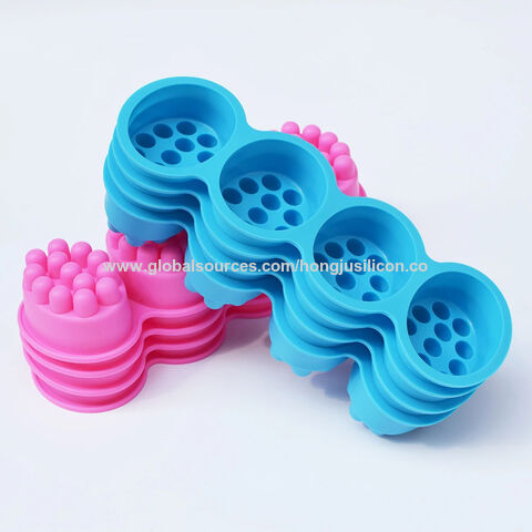 Moules à savon en silicone à 4 cavités, outil de fabrication de savon de massage pour moules à trou unique, meilleures ventes