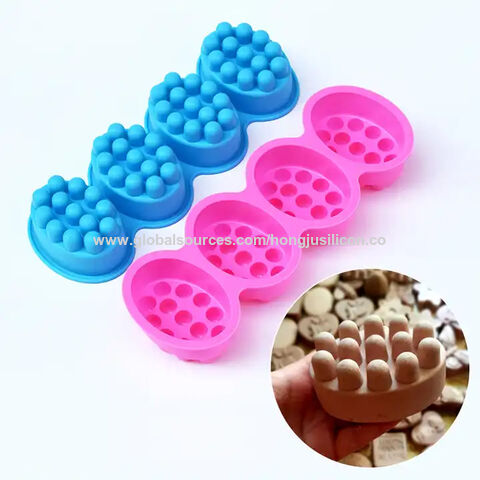Moules à savon en silicone à 4 cavités, outil de fabrication de savon de massage pour moules à trou unique, meilleures ventes
