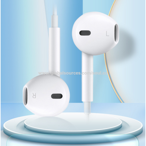 Lot de 2 écouteurs Apple certifiés Apple MFi avec prise filaire 3,5 mm  (microphone intégré et contrôle du volume) compatibles avec iPhone, iPad,  iPod