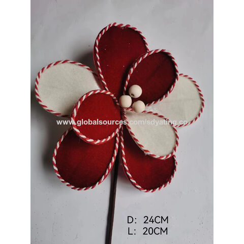 Buy Wholesale China Without Plastic Glitter Christmas Flower Picks