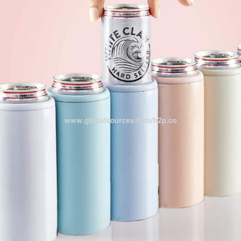 Botella de acero inoxidable 304, termo de vacío de 12 oz de alta demanda, botella de doble pared de acero inoxidable con funda de enfriamiento