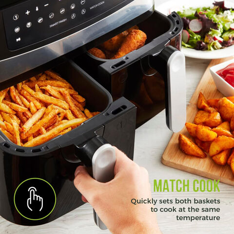 8.5 Quart Dualzone 2-Basket Air Fryer with 2 Independent Frying Baskets,  Smart Cooking Programs - China Air Fryer and Digital Air Fryer price