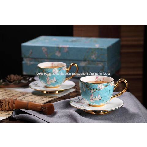 Juego de Vajilla de Porcelana Fina, Juegos de Té, Ideal para Regalo en Boutiques, Apto para Microondas y Lavavajillas, para Banquetes - Oferta Exclusiva