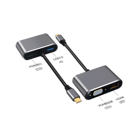 HUB TYPE C 3 EM 1 de alta demanda com TYPE C 3.0 PD e HDTV - Oferta especial