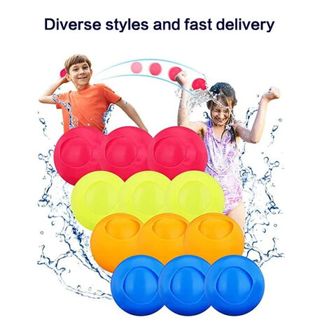 Bombes à Eau Réutilisables En Silicone - Lot De 12, 6 Couleurs - Sans Fuite, Remplissage Rapide, Pour Jeux D'été