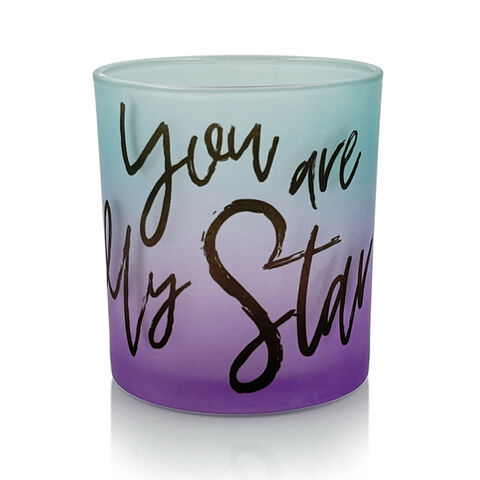 Pots à bougie en verre dépoli coloré, récipient en verre pour bougies