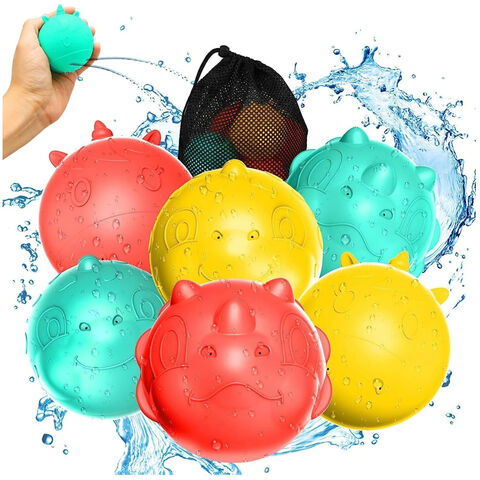 Bombes à Eau Réutilisables En Silicone - 24 Pièces Avec Filet - Remplissage Rapide Auto-obturant - Pour Jeux D'eau