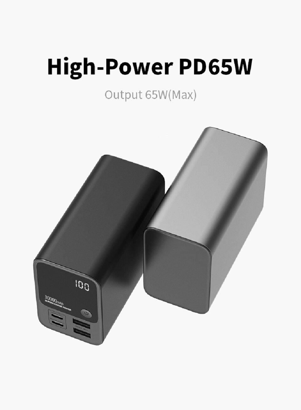 Buy Wholesale China Customize Brand Pd65w High Capacity Power Bank 27000mah  Portable Power & Power Bank; High-power; Portable Power Station at USD 23.7