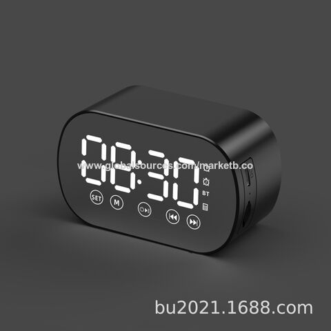 Achetez en gros Mu Nouveau Produit Réveil Avec Miroir Horloge Numérique Usb  De Charge Mini Portable Bluetooth Haut-parleur Chine et Horloge Numérique  Haut-parleur Bluetooth à 4 USD