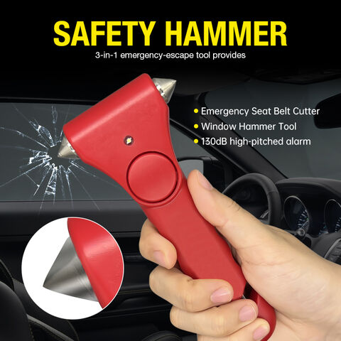 Buy Wholesale China Oem / Odm Manufacturer 3 In 1 Emergency Hammer Car  Window Glass Breaker Cutter Sos Warn Life Safety Hammer & Safety Hammer at  USD 2.51
