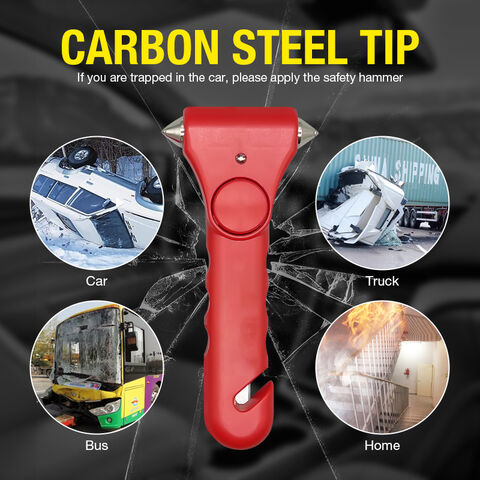 Hard Carbon Steel Emergency Car Hammer Window Glass Breaker & Seat