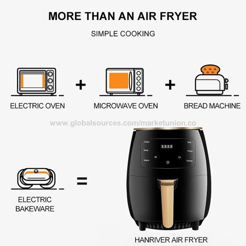 Buy Wholesale China Electric Air Fryer,4.5l Hot Air Fryers Cooker With Dual  Temperature And Time Knob Control, Easy Use & Air Fryer at USD 16.67