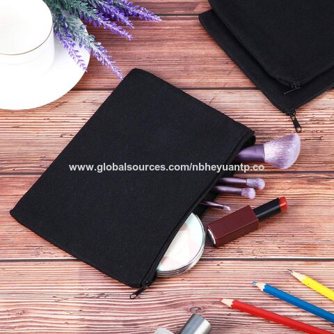 50 PCS Sublimation Blank Canvas Makeup Cosmetic Bags Pen Pencil Case Bags  Pouch