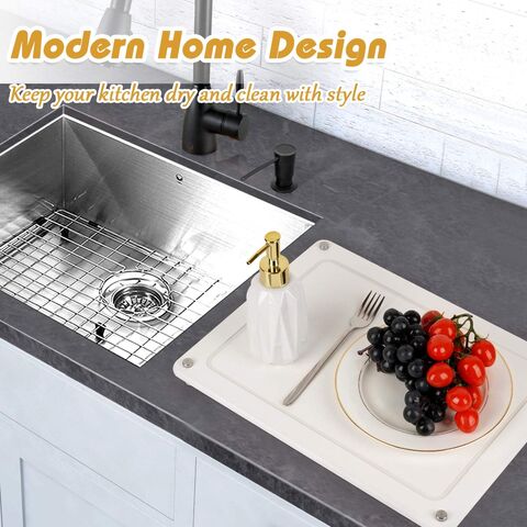 Water Absorbing Stone Dish Drying Mats for Kitchen Counter, Quick Dry  Diatomaceous Earth Sink Tray Mat for Dish Bottles Cups, Bathrooms  Multi-Room Use - Yahoo Shopping