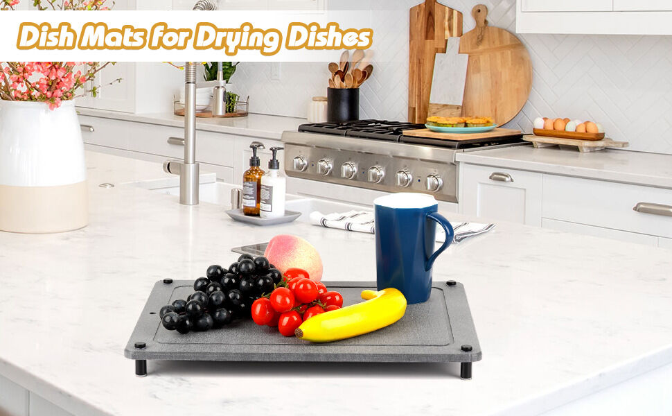 Buy Wholesale China Water Absorbing Stone Dish Drying Mats For Kitchen  Counter Quick Dry Diatomaceous Earth Sink Tray Mat & Dish Drying Mats at  USD 5.75