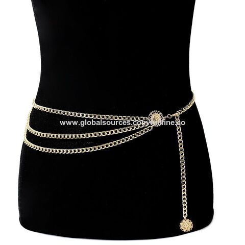 Womens Fashion Woven Body Pearl Hollow Wide Waistband Belt