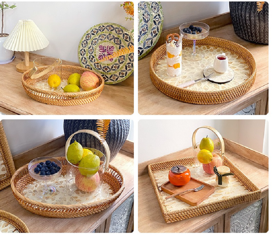 Woven Ottoman Tray