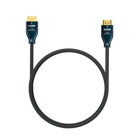 Câble HDMI ultra haute vitesse 48 Gbps certifié 8K@60Hz avec connecteurs plaqués or pour home cinéma
