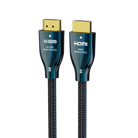 Câble HDMI ultra haute vitesse 48 Gbps certifié 8K@60Hz avec connecteurs plaqués or pour home cinéma