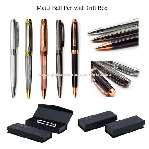 Cadeau promotionnel couleur or logo personnalisé Stylos à bille neutre stylo  à bille de métal - Chine Stylos à bille de métal, personnalisé stylo