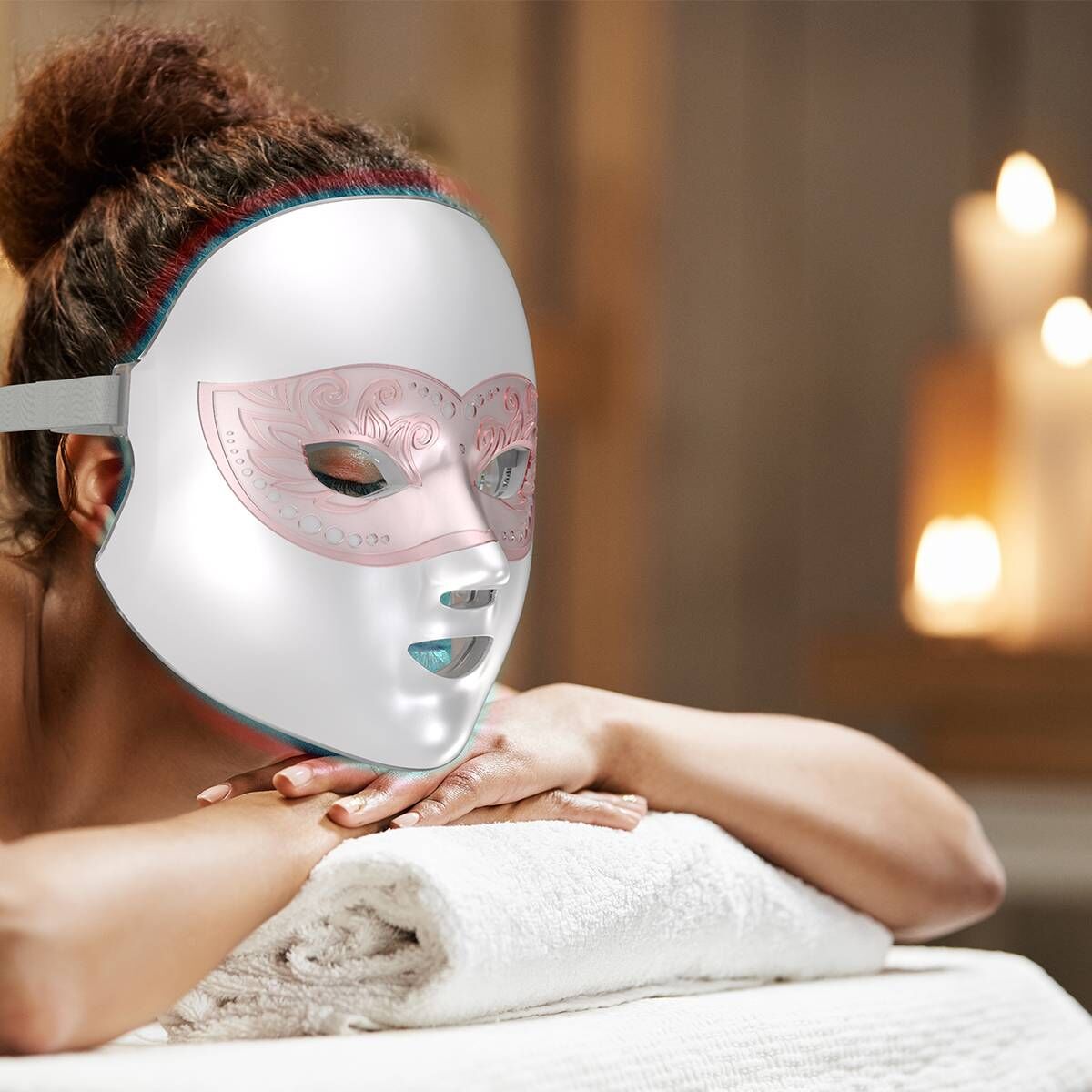 Phototherapy 7-Color LED Facial Mask with Near Infrared, Wireless