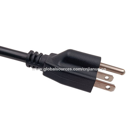 Us Mains Power Cord Nema 5-15p Plug With 5a Fused 18/3 Sjt Cable