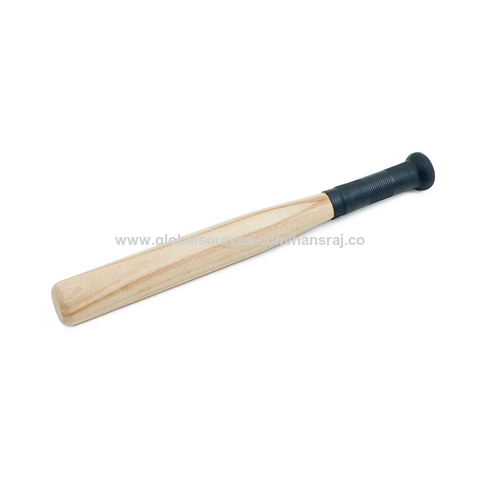 Batte de baseball en bois pour autodéfense - Batte noire - Batte
