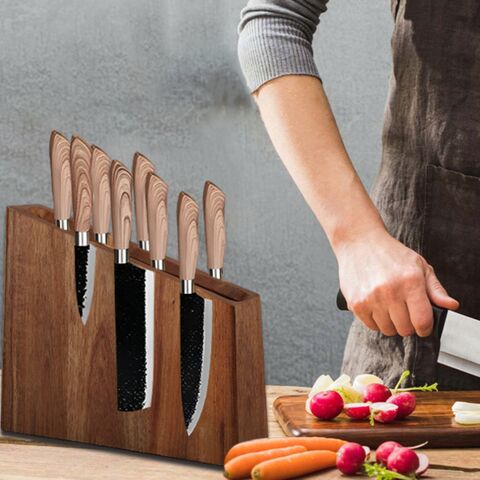 Porte couteau bambou couteau rack titulaire cuisine stockage bloc