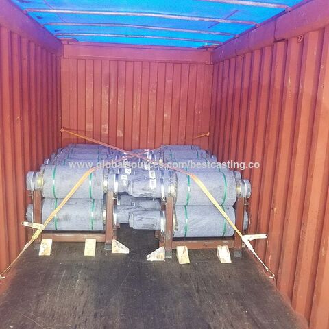 Piezas mecanizadas CNC Forjado Acero Eje de rodillo de soporte de transmisión grande