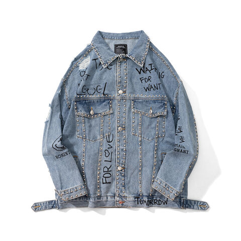 Compre Atacado Jaqueta Jeans Unissex Personalizada Masculina E