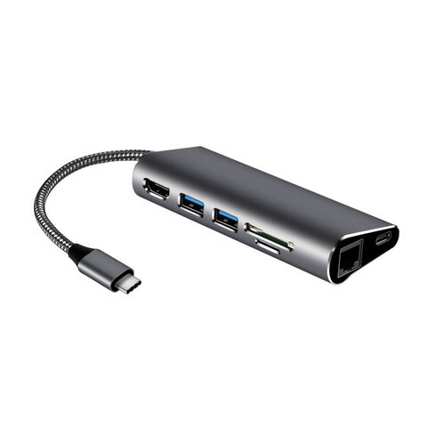 HUB com suporte para 4K/2K a 30Hz ou 1080P a 60Hz - Hub USB de alta resolução