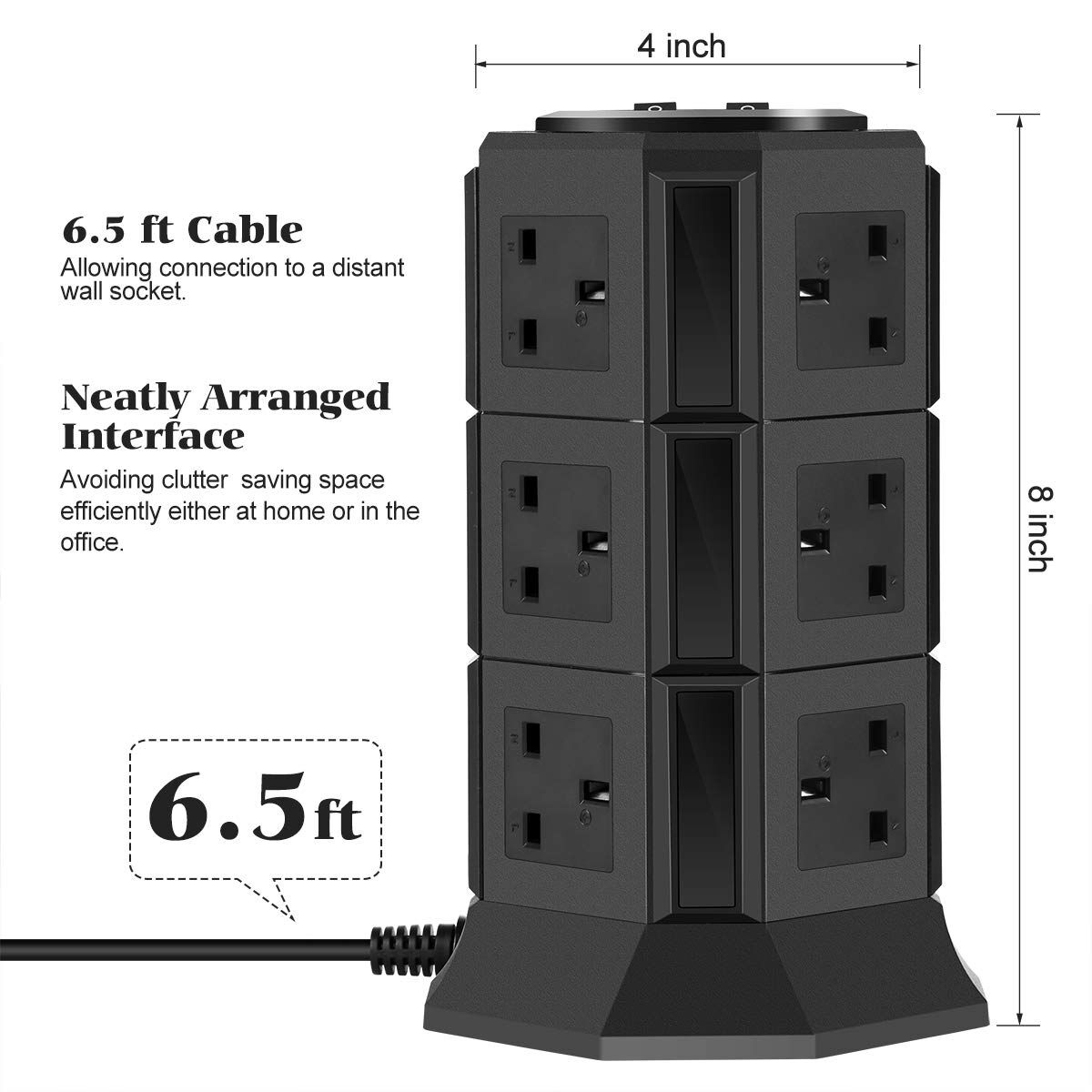 Socket Wrenches 12 Pieces Socket Sets Extension 12 Way Tower Power Lead ...