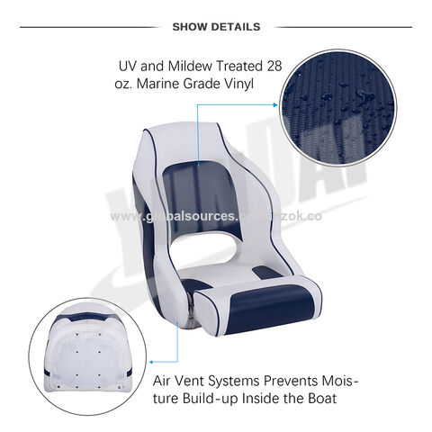 Lot De 2 Housses Siège Bateau YIZAN - Étanches, Protection UV, 61x56x64cm (Gris Argent)