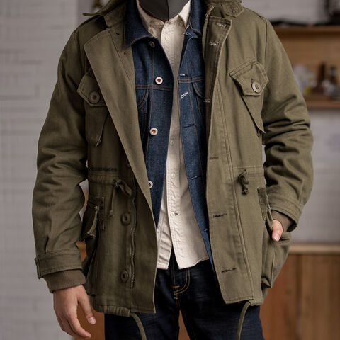 Achetez en gros Veste Safari Homme En Mélange De Coton Multipoches