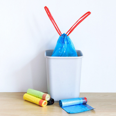Penjualan panas 100% Kantong Pati Jagung Biodegradable Kantong Plastik putih kompos biodegradable kantong sampah