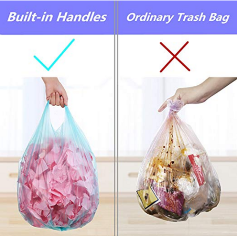 Penjualan panas 100% Kantong Pati Jagung Biodegradable Kantong Plastik putih kompos biodegradable kantong sampah