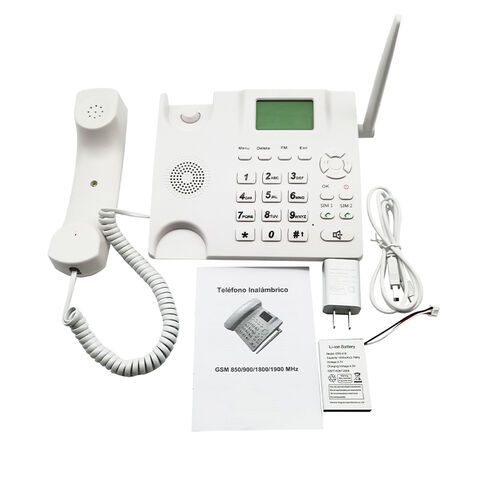Cordless Phone Desktop Telephone Support Gsm 850/900/1800/1900mhz Dual Sim  Card 2g Fixed Wireless Phone With Antenna Radio Alarm Clock Funtion For Hou