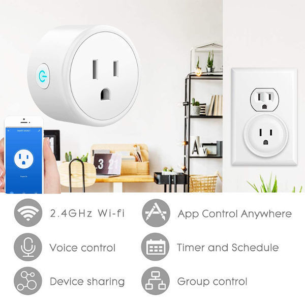 2022 Supplier Google Alexa 220v 10a Us Intelligent Socket Wall Home