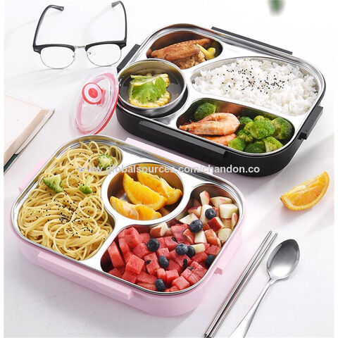 Buy Wholesale China 304 Stainless Steel Insulated Lunch Box Square Sealed  Crisper Double Layer Bento Box Food Flask & Food Flask at USD 1.7